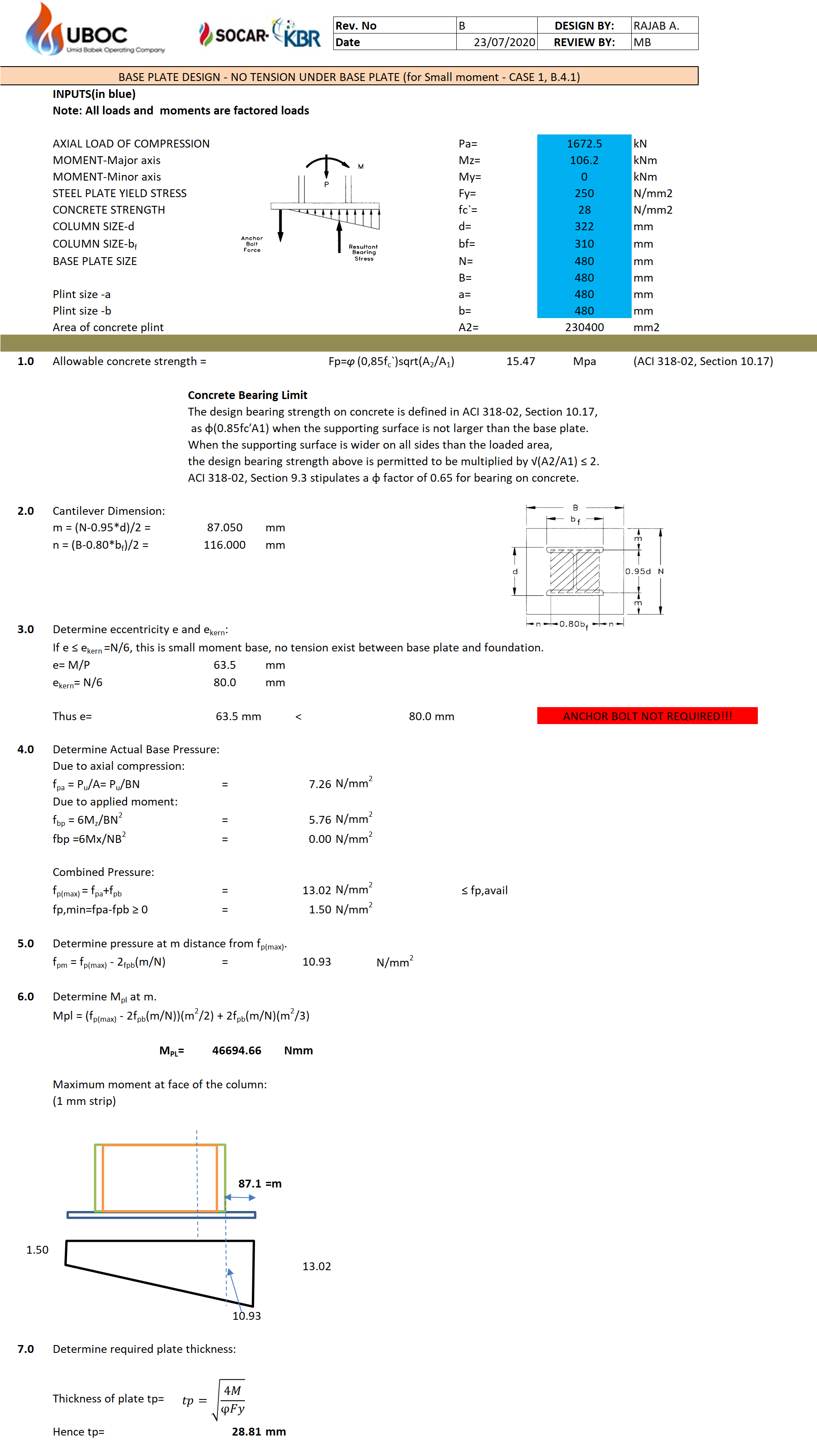  base Plate Thickness Calculation 