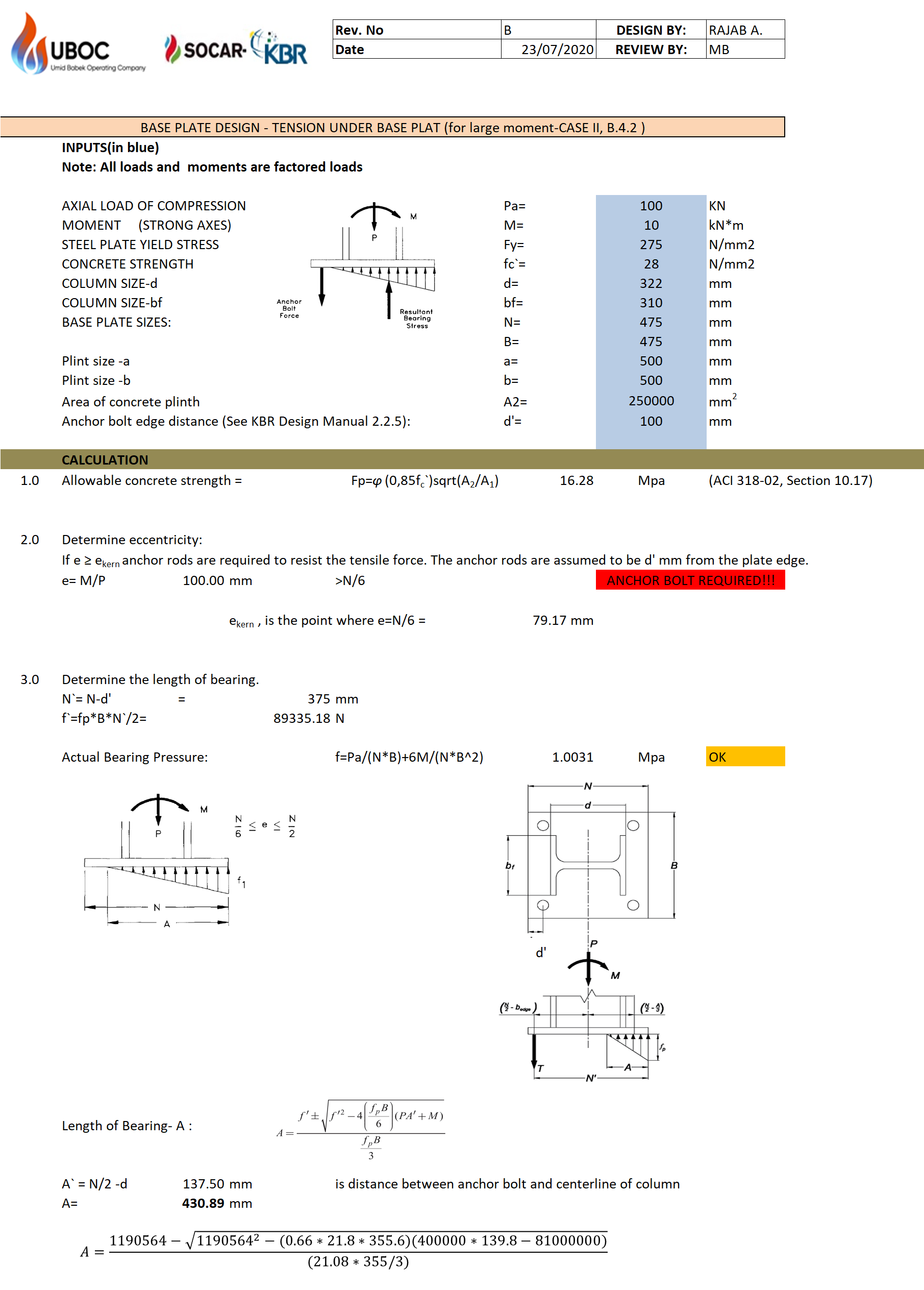  base Plate Thickness Calculation 